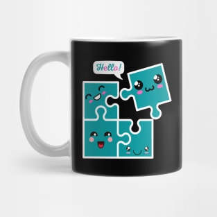 Kawaii Puzzle Pieces Mug